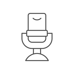 Table microphone line outline icon