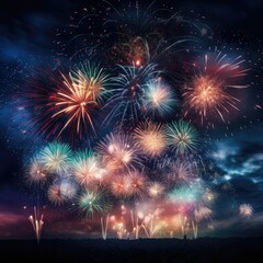 Fototapeta na wymiar Spectacular Fireworks Display