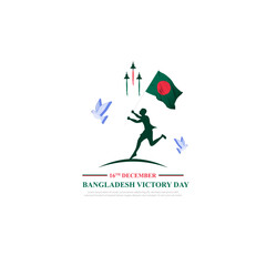 Vector illustration of Bangladesh Victory Day social media feed template