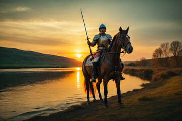 a warrior in battle field