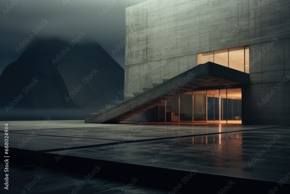 Poster Minimalistic Brutalist Architecture