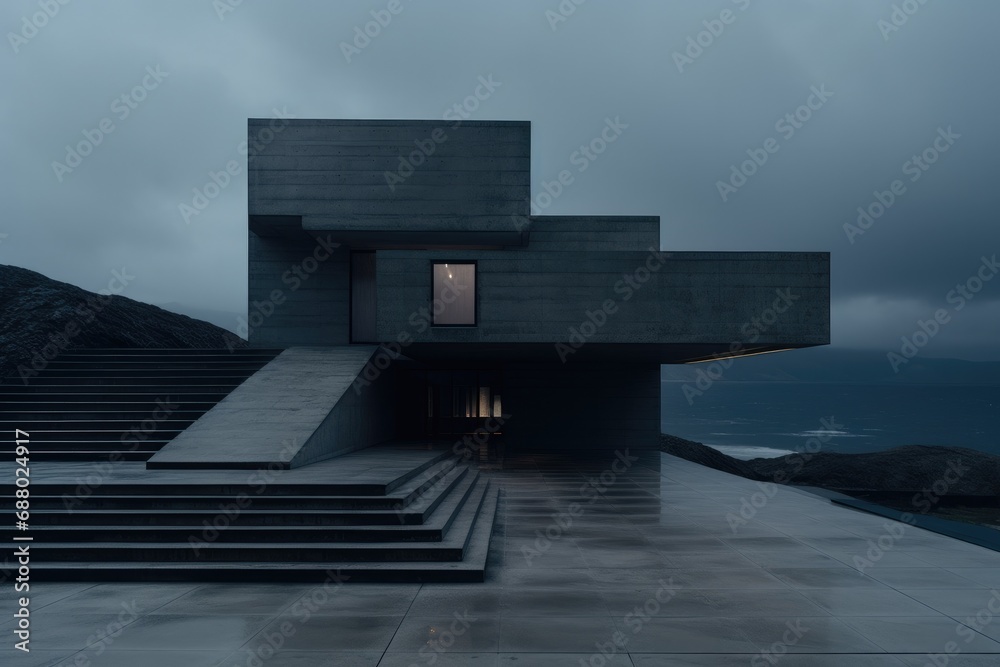 Poster Minimalistic Brutalist Architecture