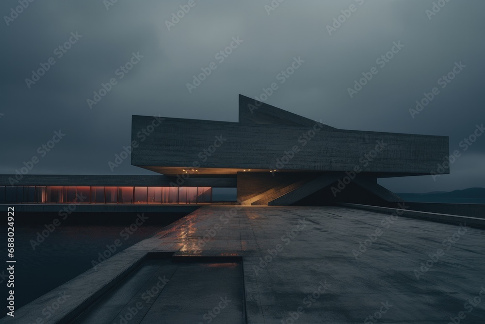 Poster Minimalistic Brutalist Architecture