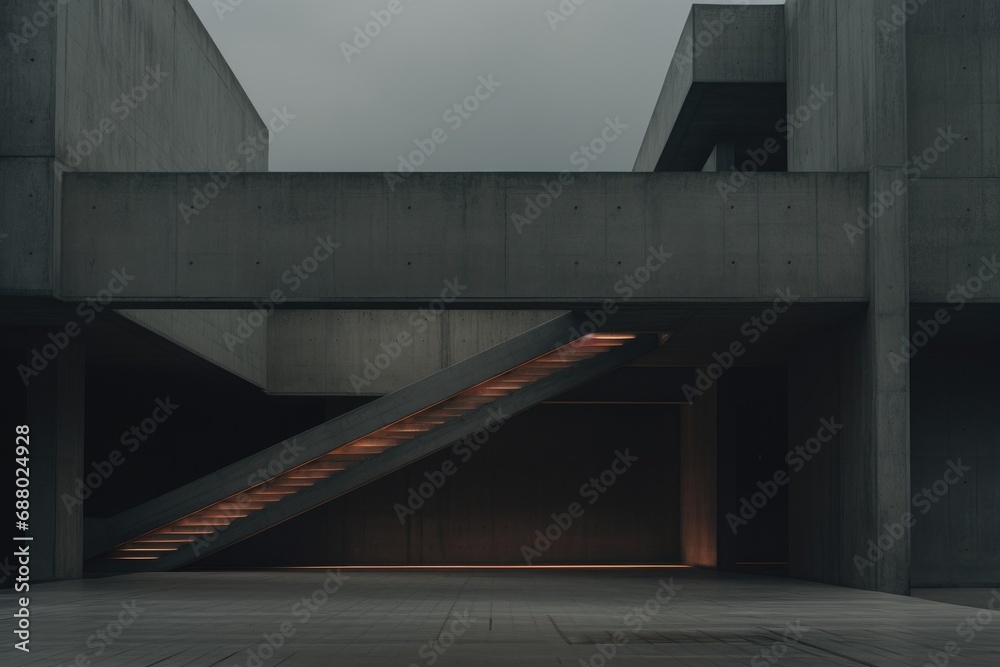 Poster Minimalistic Brutalist Architecture