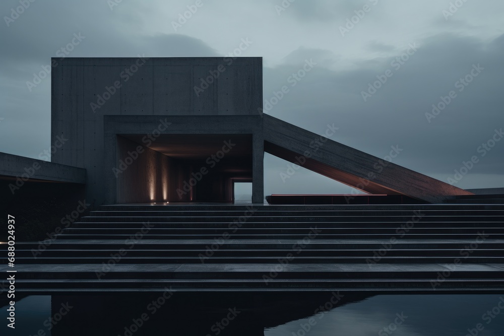 Poster Minimalistic Brutalist Architecture