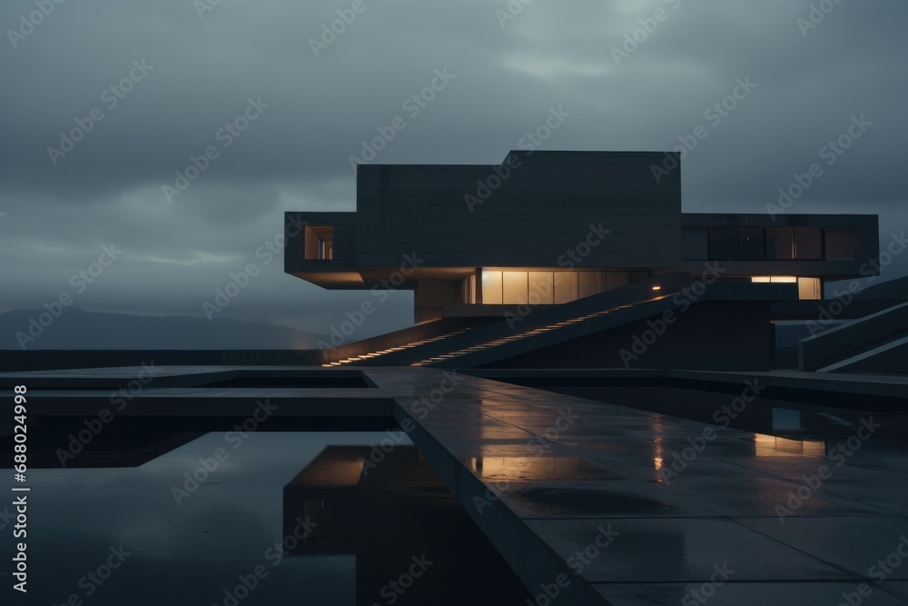 Poster Minimalistic Brutalist Architecture