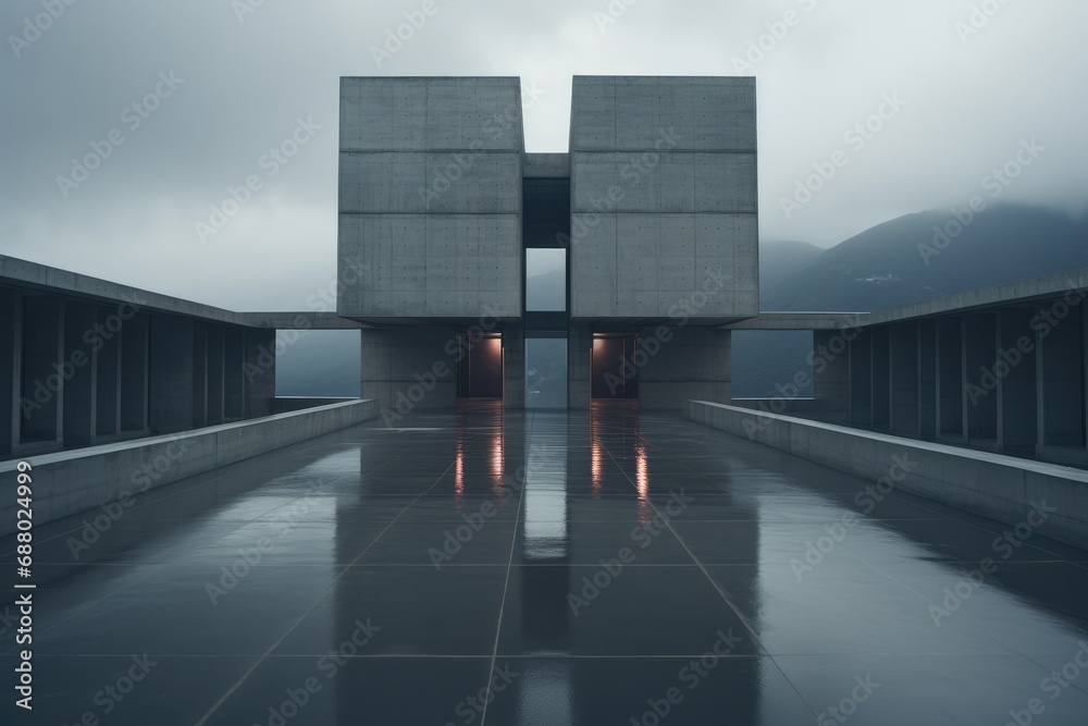 Poster Minimalistic Brutalist Architecture