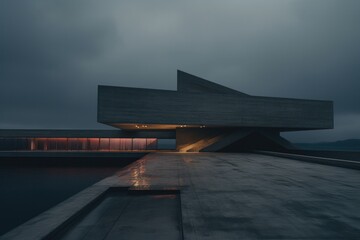 Minimalistic Brutalist Architecture - Powered by Adobe