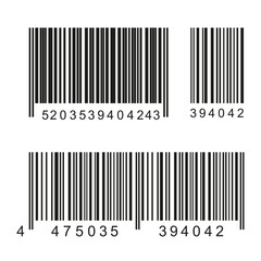 Barcode Labels Code Stripes Sticker, Digital Barcode Label. Industrial barcodes, customer qr code.