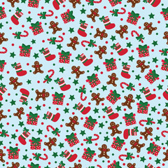 Seamless pattern with christmas 