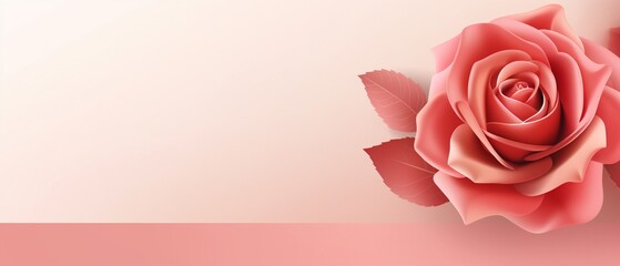 realistic rose in banner template,
background, space for text , AIGENERATED 