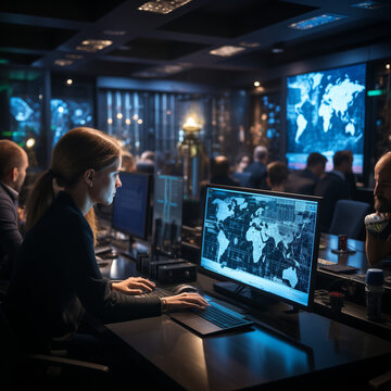  FBI Agent Unraveling Digital Mysteries: Woman Engaged with Computer