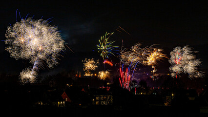 Fireworks at night