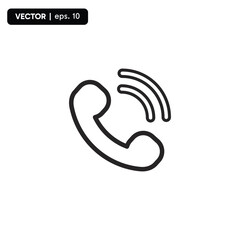 telephone icon, long distance communication tool icon, on a white background. vector eps 10