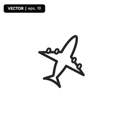 fighter plane icon, full speed mode icon, with a white background. vector eps 10