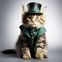 british cat isolated on white