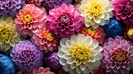 Beautiful Colorful Zinnia Dahlia Flowers Full, HD, Background Wallpaper, Desktop Wallpaper