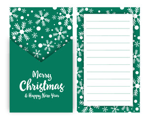 new year christmas winter green invitation card
