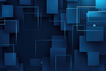 A blue abstract background with squares and rectangles