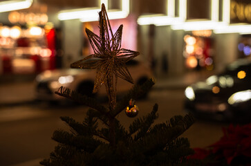 christmas tree in the night