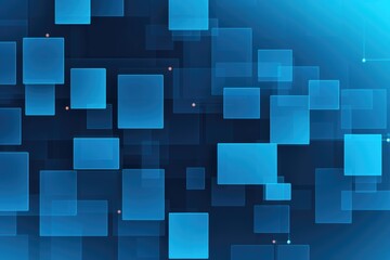 A blue abstract background with squares and dots