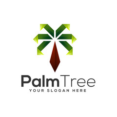 Obraz premium Palm Tree Modern Logo Design