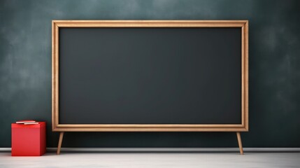  chalkboard background with wooden frame. A blank blackboard with copyspace. Back to school...
