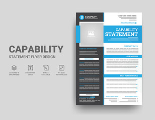 Company Capability Statement Template Design - obrazy, fototapety, plakaty