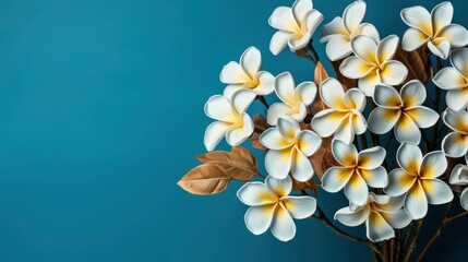 Fototapeta na wymiar Frangipani Kamboja Tropical Flowers Balinese, HD, Background Wallpaper, Desktop Wallpaper