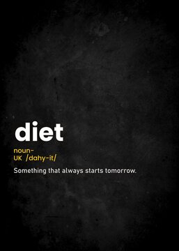 Naklejki diet funny text definition