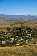 Rural landmark with settlements, Armenia