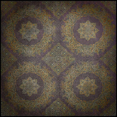 Boho vintage material pattern closeup