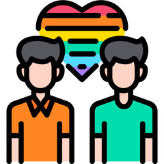 Gay iron icon. Filled outline design. For presentation, graphic design, mobile application.