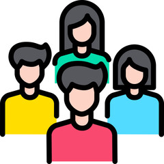 LGBT group icon. Filled outline design. For presentation, graphic design, mobile application.