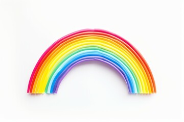 Colorful rainbow on white background.
