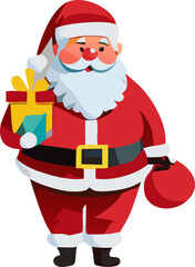 santa claus with gift