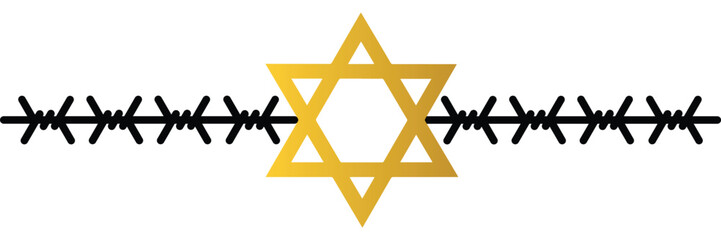 International Holocaust Remembrance Day vector. Star of David . January 27. Important day