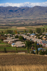 Rural landmark with settlements, Armenia