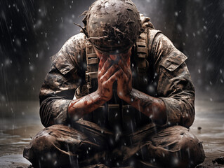 the emotional strain of soldier