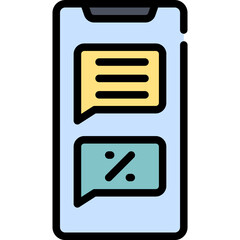 SMS banking icon. Filled outline design. For presentation, graphic design, mobile application.