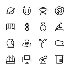 set of icons science