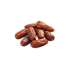 Dry dates isolated on transparent or white background, png