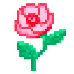 Obraz premium pixel rose pixel art