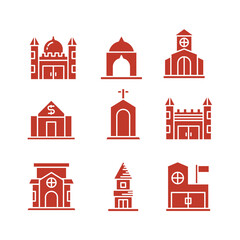 set of building logo vector icon