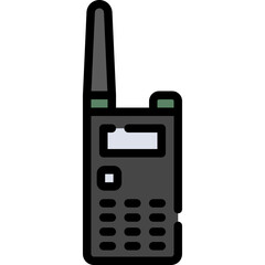 Military radio iron icon. Filled outline design. For presentation, graphic design, mobile application.