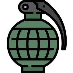 Hand bomb icon. Filled outline design. For presentation, graphic design, mobile application.