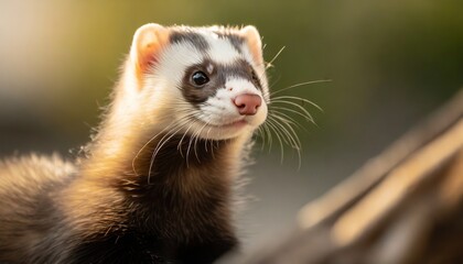  A Ferret portrait, wildlife photography 