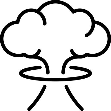 recommend clip art: Nuclear bomb icon. Outline design. For presentation, graphic design, mobile application.