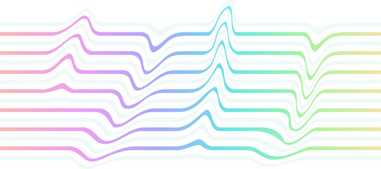 color curved lines waves of colored background