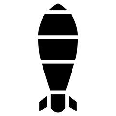Aerial bombing icon. Solid design. For presentation, graphic design, mobile application.